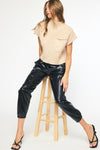 Faux Leather Glossy Jogger