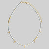 Rectangle Station Charms Seed Beaded Necklace