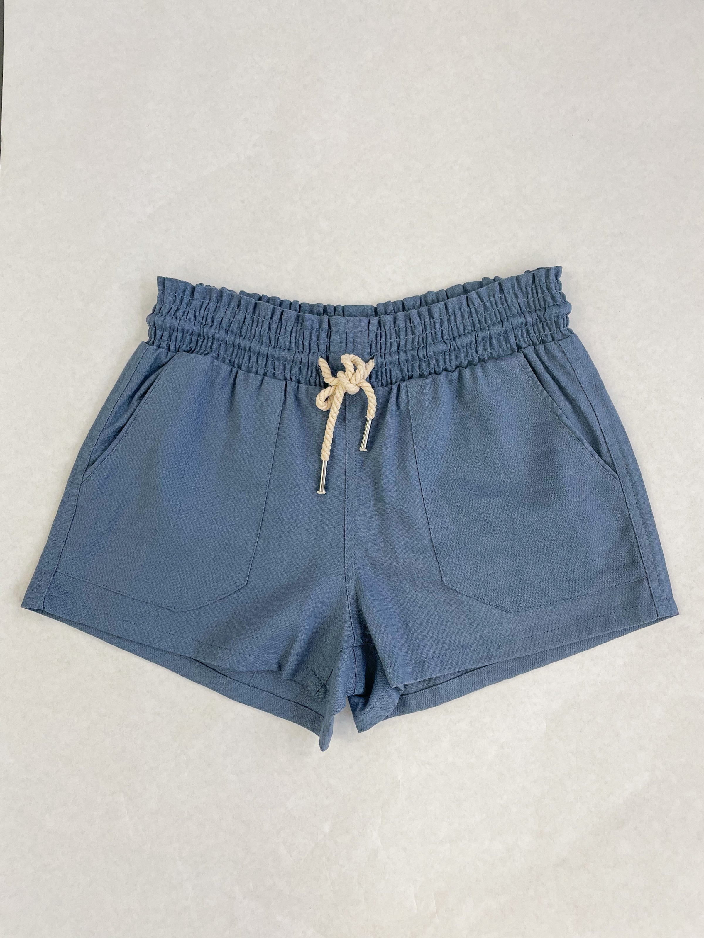 Rope Draw String Linen Shorts - Mocha – The GyPsY Barn Boutique