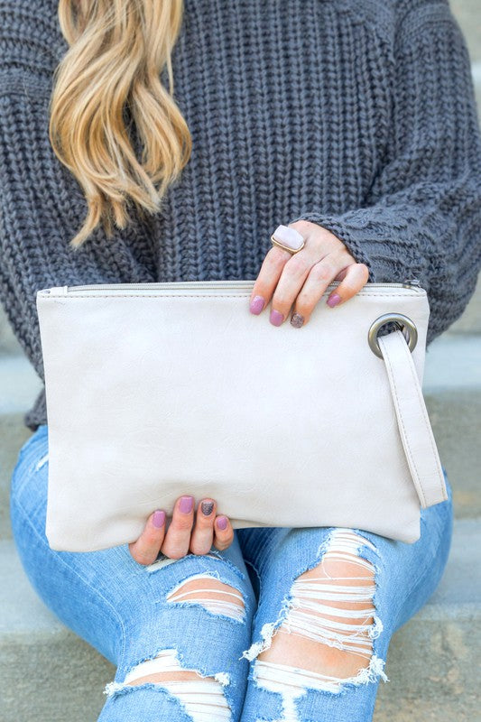 Oversized Clutch with Wristlet