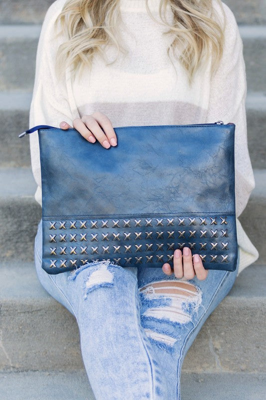 Oversized Studded clutch