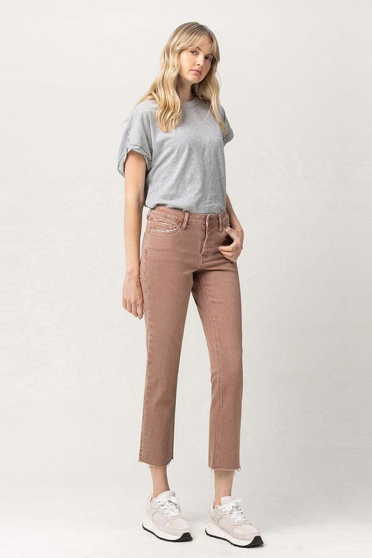 Mellissa Mid-Rise Stretch Straight Jeans